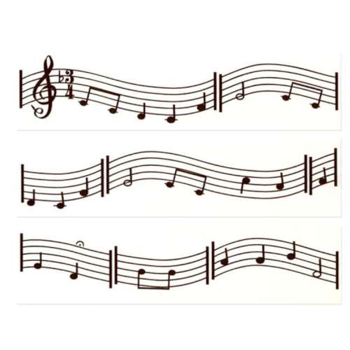 Music Notes Edible Icing Strips - Click Image to Close